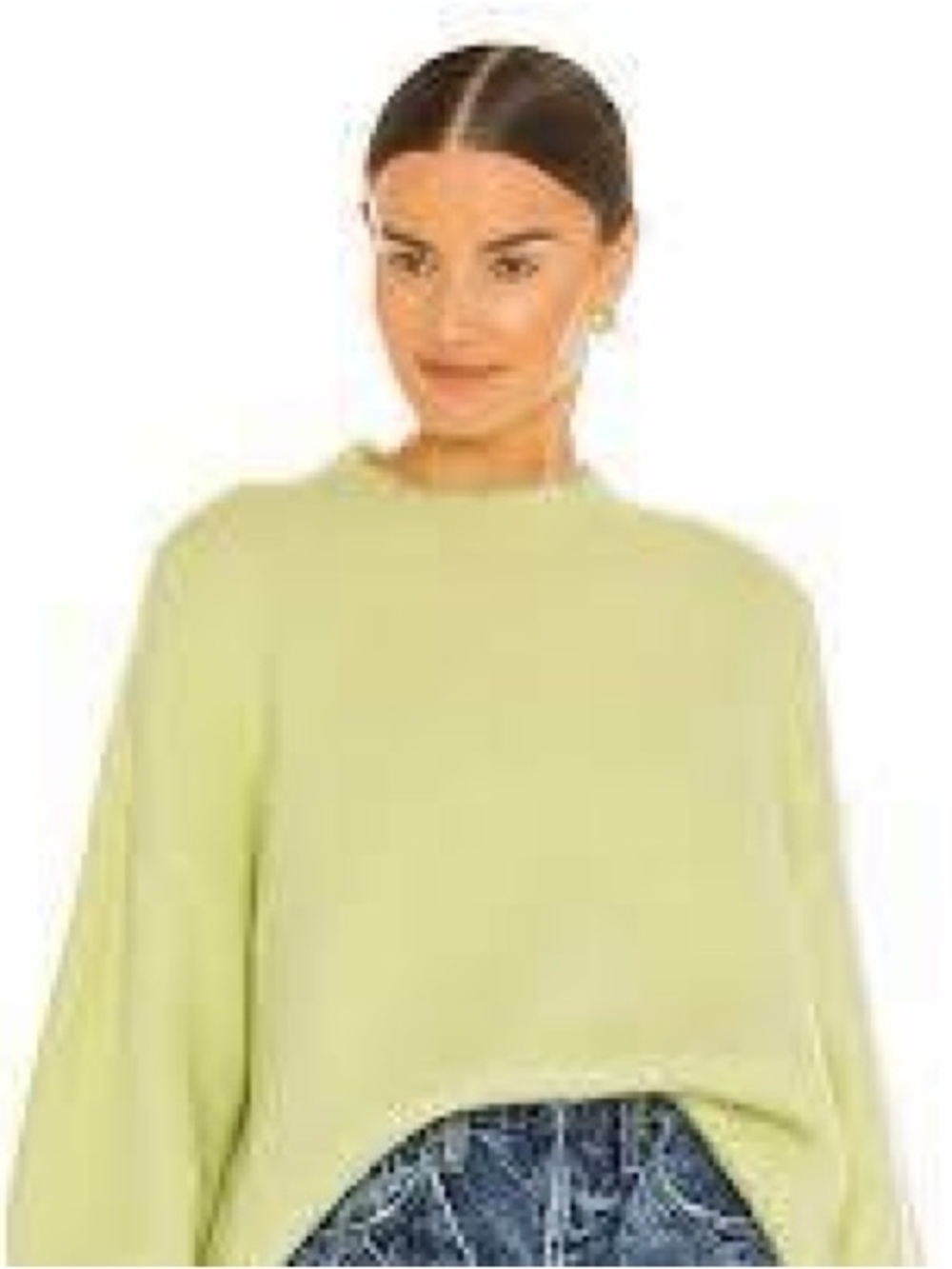 PISTOLA Carlen Knit Mockneck Sweater in Lemongrass size medium NWOT